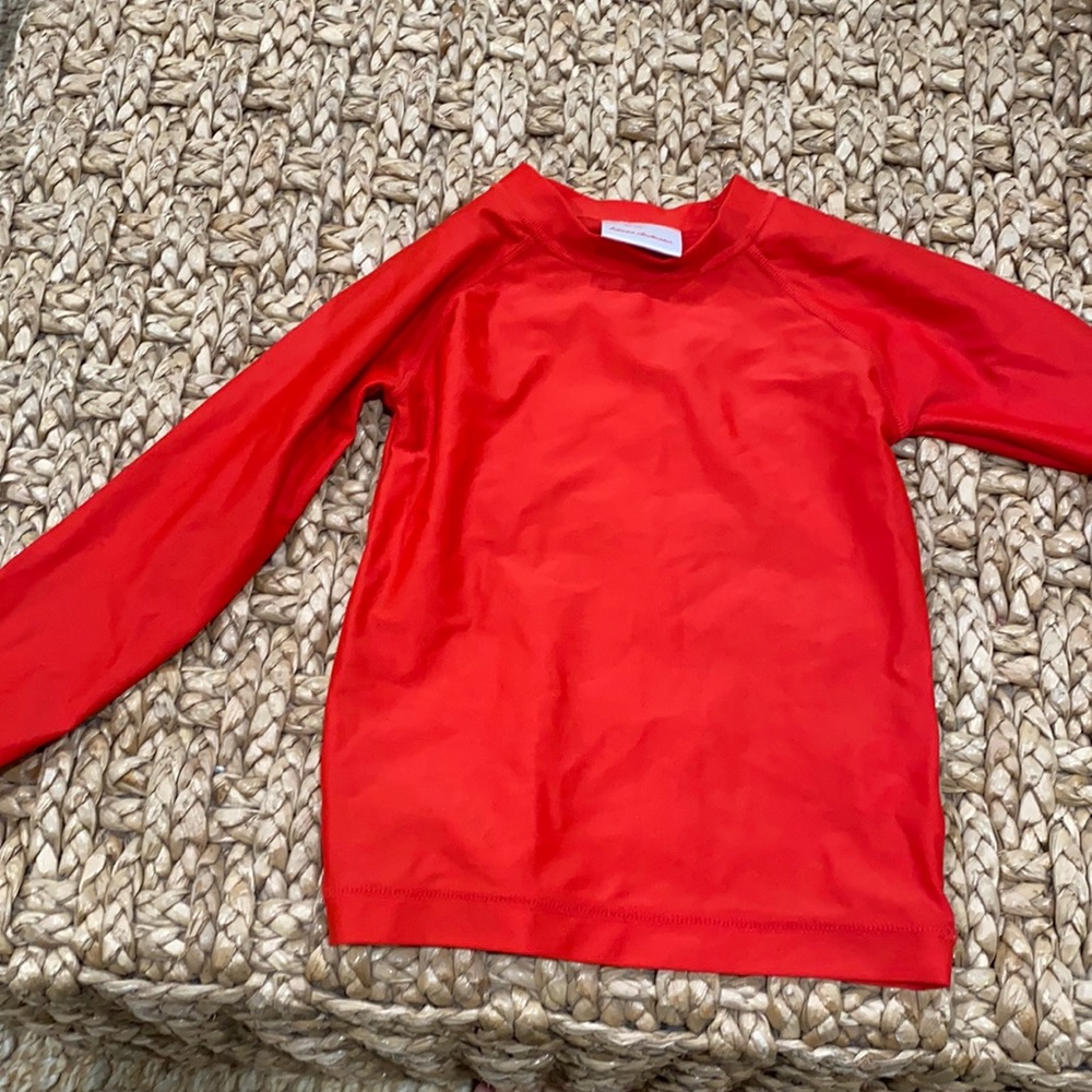 Hanna andersson red long sleeve rash guard - 90 cm size 3